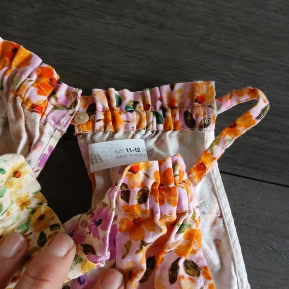 ZARA NWOT SIZE 13/14 GIRLS Floral Multicolor Kids Dress - Picture 5 of 5